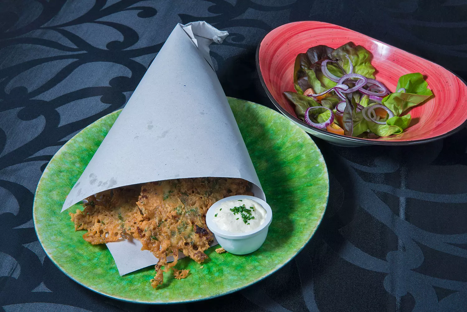 Cucurucho de tortillas de camarones